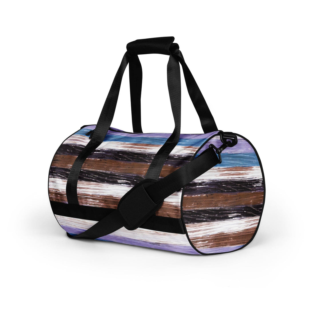 Crossbody Water-resistant Travel Bag - Lavender Black Brown Rustic