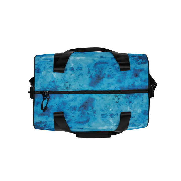 Crossbody Water-resistant Travel Bag - Light and Dark Blue Marble - Bags/Travel