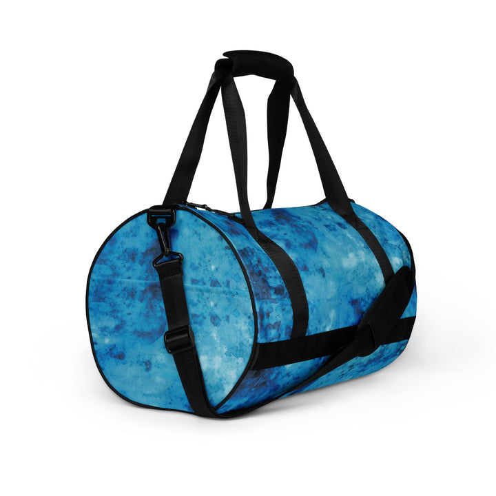 Crossbody Water-resistant Travel Bag - Light and Dark Blue Marble - Bags/Travel