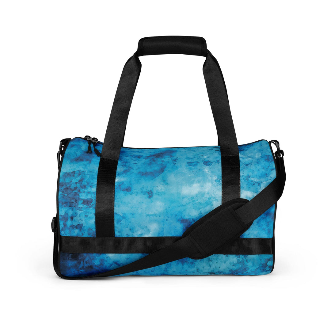 Crossbody Water-resistant Travel Bag - Light and Dark Blue Marble - Bags/Travel