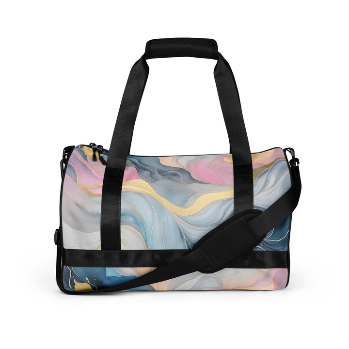 Crossbody Water-resistant Travel Bag Marble Cloud of Grey Pink Blue 2 - Bags