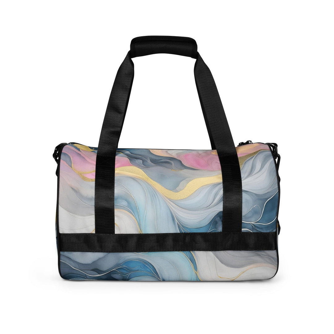 Crossbody Water-resistant Travel Bag Marble Cloud of Grey Pink Blue 2 - Bags