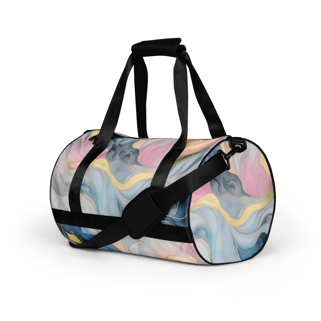 Crossbody Water-resistant Travel Bag Marble Cloud of Grey Pink Blue 2 - Bags