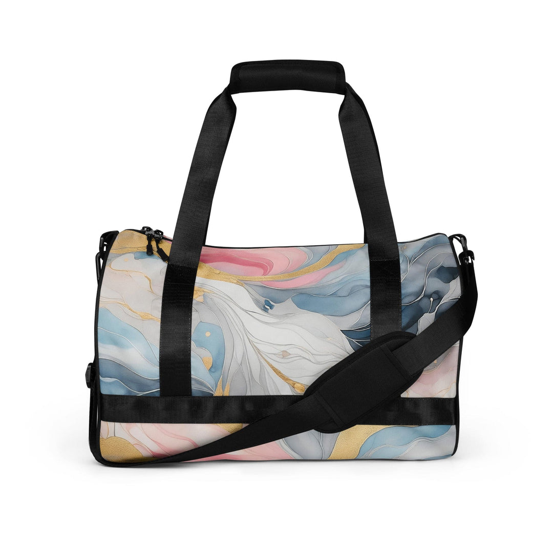 Crossbody Water-resistant Travel Bag Marble Cloud of Grey Pink Blue 3 - Bags