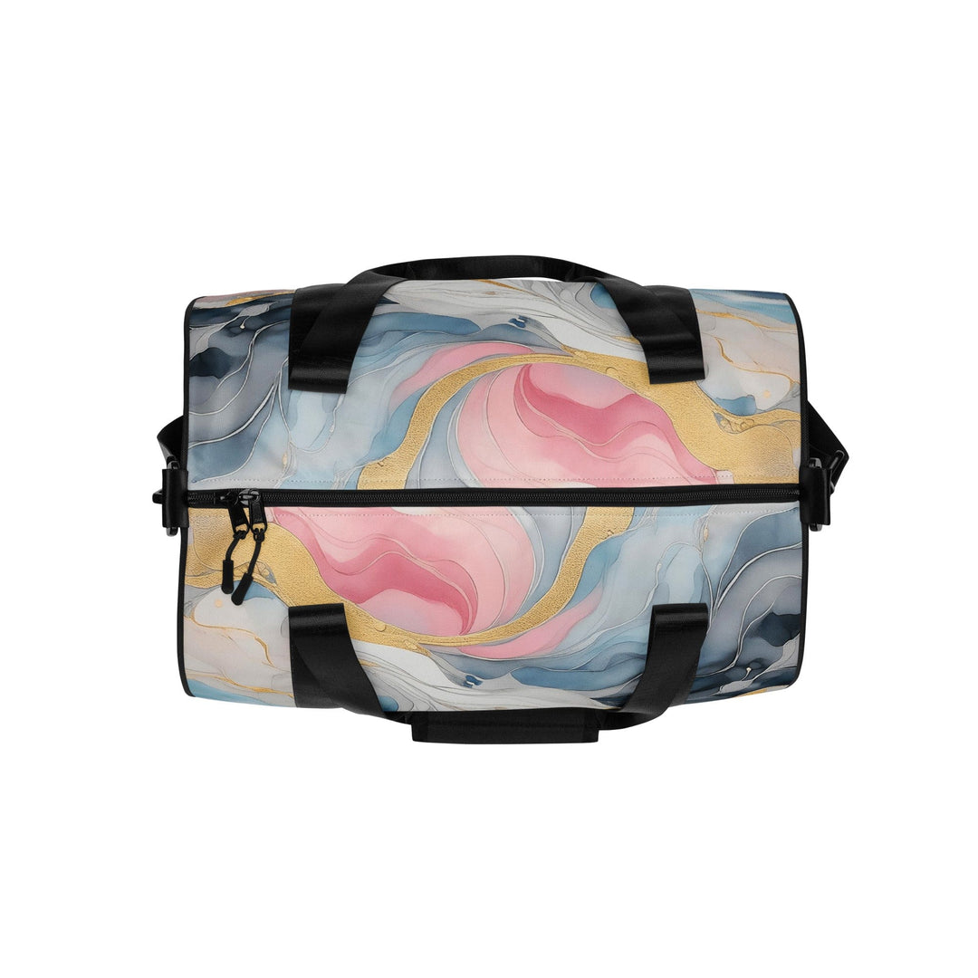 Crossbody Water-resistant Travel Bag Marble Cloud of Grey Pink Blue 3 - Bags