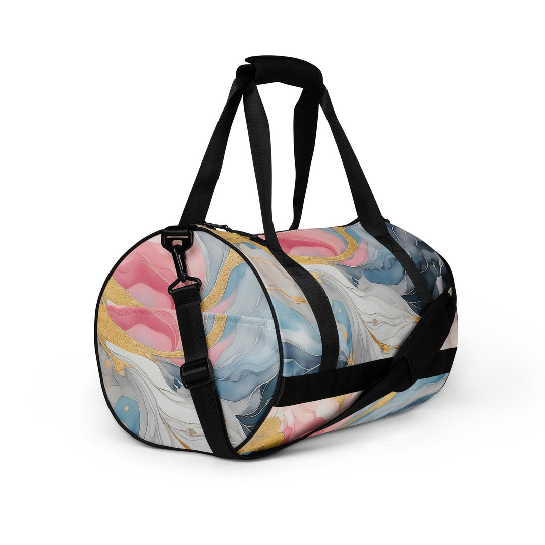 Crossbody Water-resistant Travel Bag Marble Cloud of Grey Pink Blue 3 - Bags