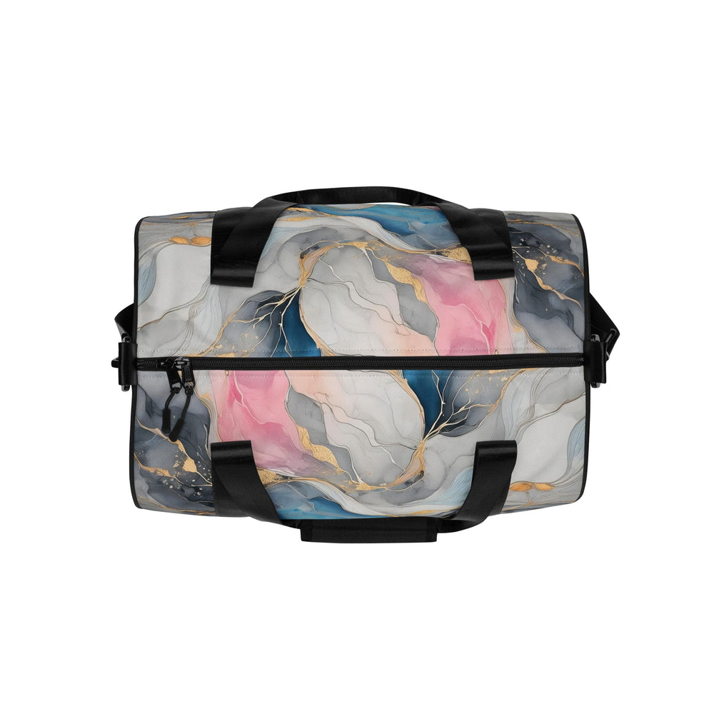 Crossbody Water-resistant Travel Bag Marble Cloud of Grey Pink Blue 4 - Bags