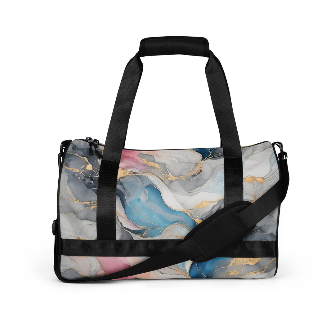 Crossbody Water-resistant Travel Bag Marble Cloud of Grey Pink Blue 4 - Bags