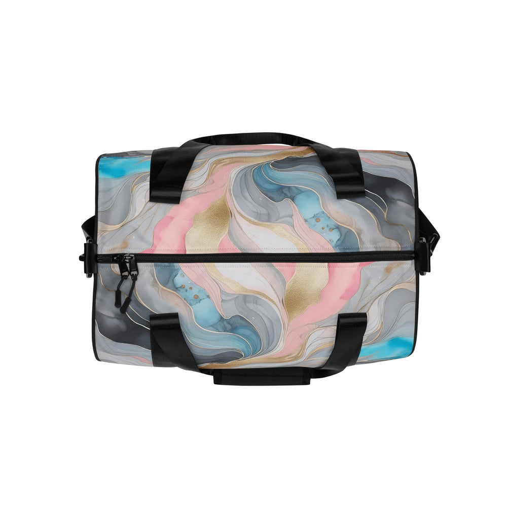 Crossbody Water-resistant Travel Bag Marble Cloud of Grey Pink Blue - Bags