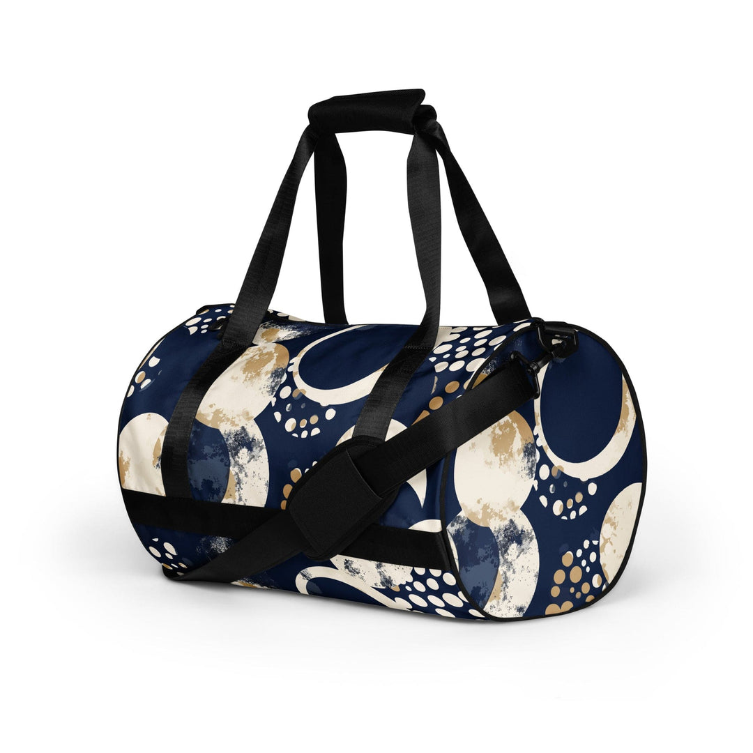 Crossbody Water-resistant Travel Bag Blue Beige Spotted Print - Bags | Travel