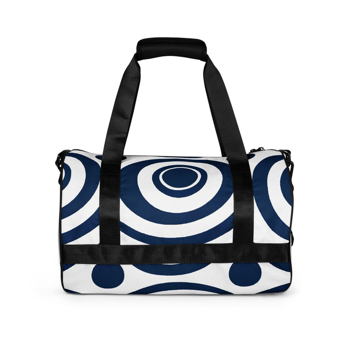 Crossbody Water-resistant Travel Bag Navy Blue and White Circular - Bags