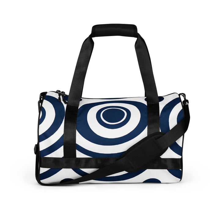 Crossbody Water-resistant Travel Bag Navy Blue and White Circular - Bags