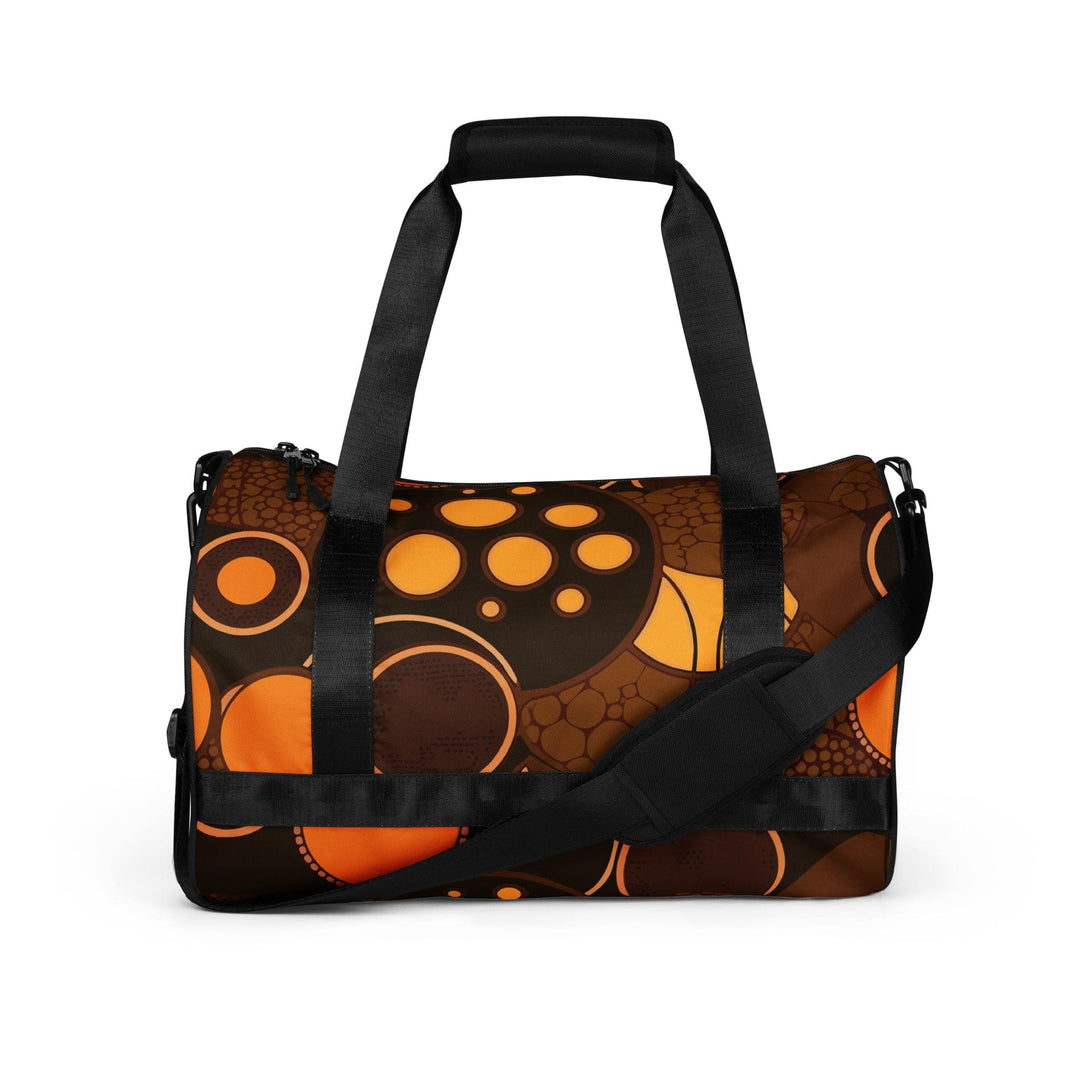 Crossbody Water-resistant Travel Bag Orange Brown Spotted Print - Bags | Travel