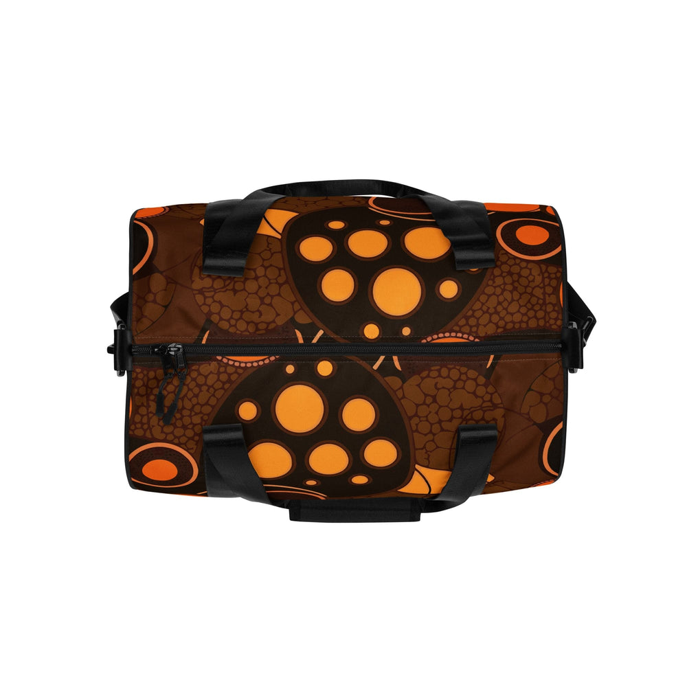 Crossbody Water-resistant Travel Bag Orange Brown Spotted Print - Bags | Travel