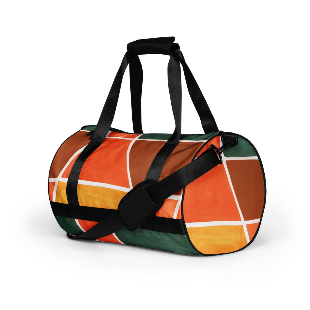 Crossbody Water-resistant Travel Bag - Orange Green Boho Pattern - Bags/Travel