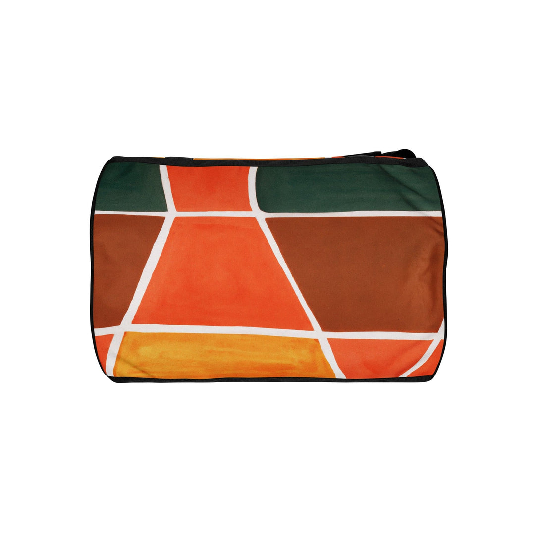 Crossbody Water-resistant Travel Bag - Orange Green Boho Pattern - Bags/Travel