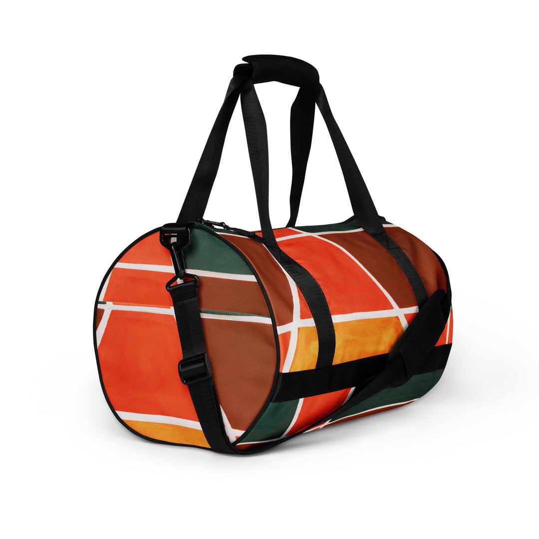 Crossbody Water-resistant Travel Bag - Orange Green Boho Pattern - Bags/Travel