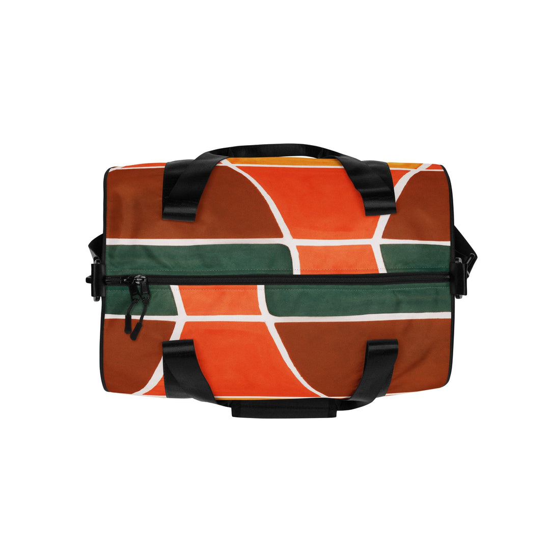 Crossbody Water-resistant Travel Bag - Orange Green Boho Pattern - Bags/Travel