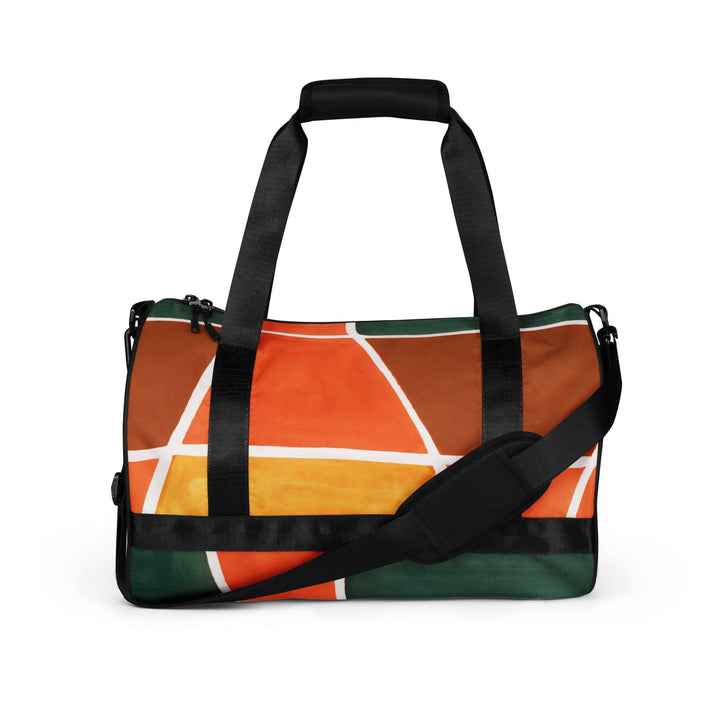 Crossbody Water-resistant Travel Bag - Orange Green Boho Pattern - Bags/Travel