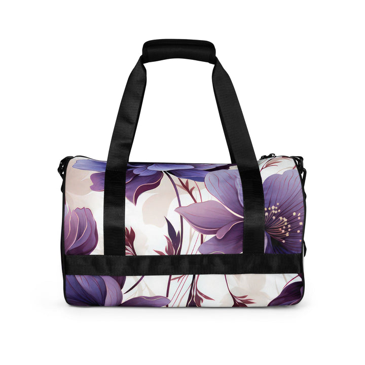 Crossbody Water-resistant Travel Bag - Purple Botanical Blooms 2 - Bags