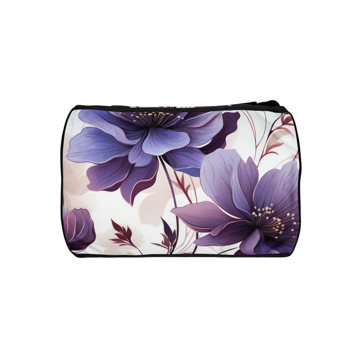 Crossbody Water-resistant Travel Bag - Purple Botanical Blooms 2 - Bags