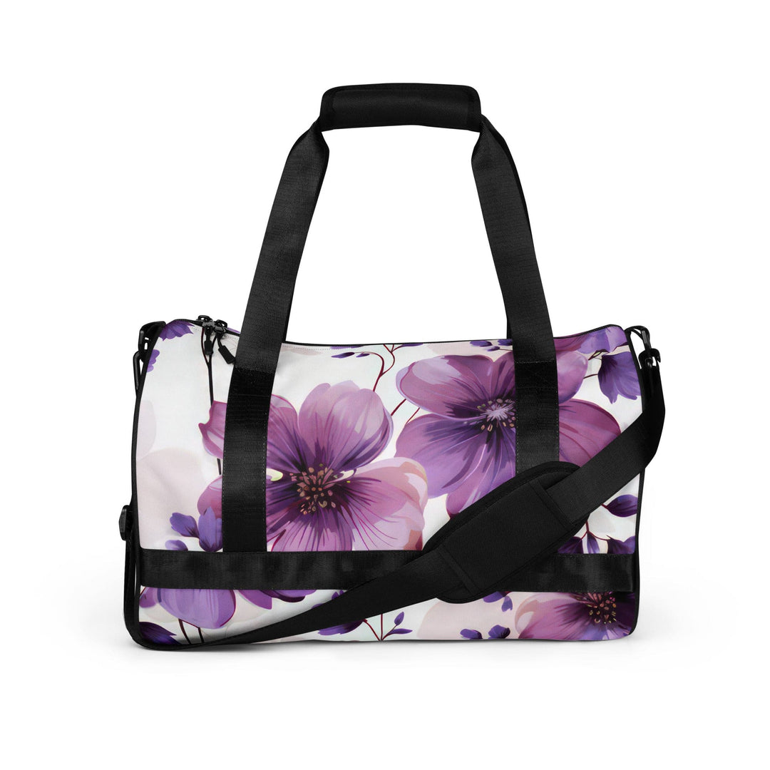 Crossbody Water-resistant Travel Bag Purple Botanical Blooms 3 - Bags | Travel