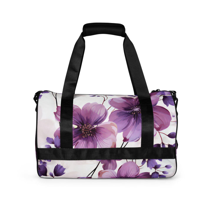 Crossbody Water-resistant Travel Bag Purple Botanical Blooms 3 - Bags | Travel