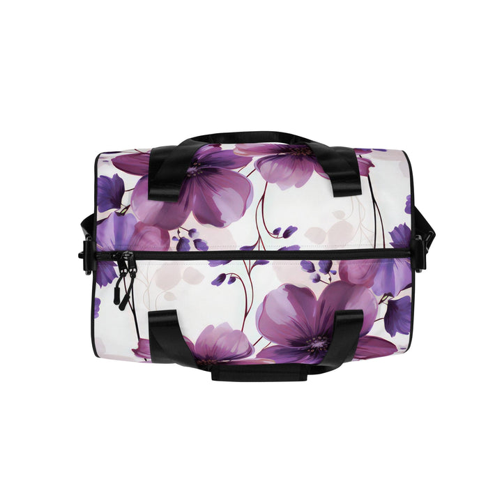 Crossbody Water-resistant Travel Bag Purple Botanical Blooms 3 - Bags | Travel