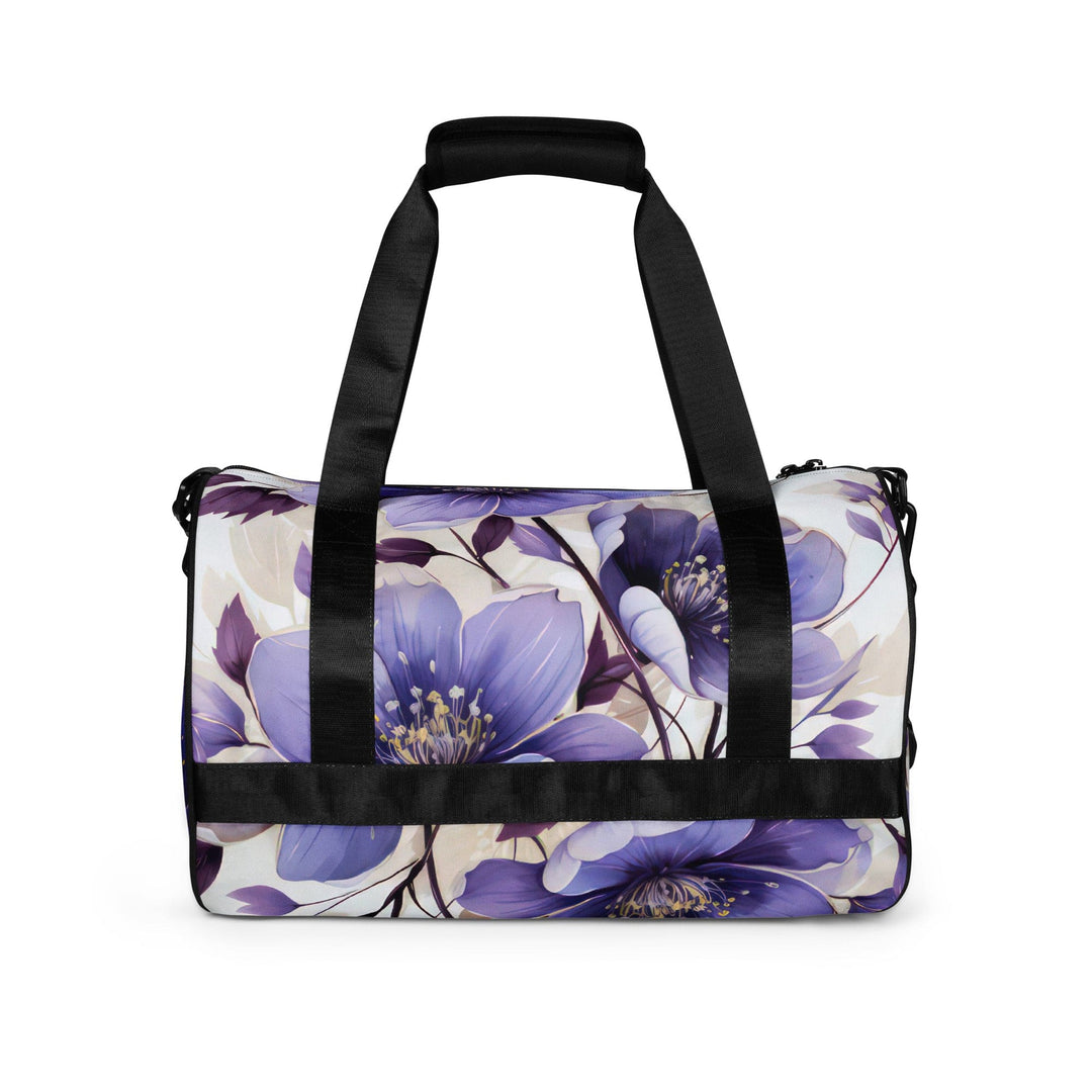 Crossbody Water-resistant Travel Bag Purple Botanical Blooms 4 - Bags | Travel