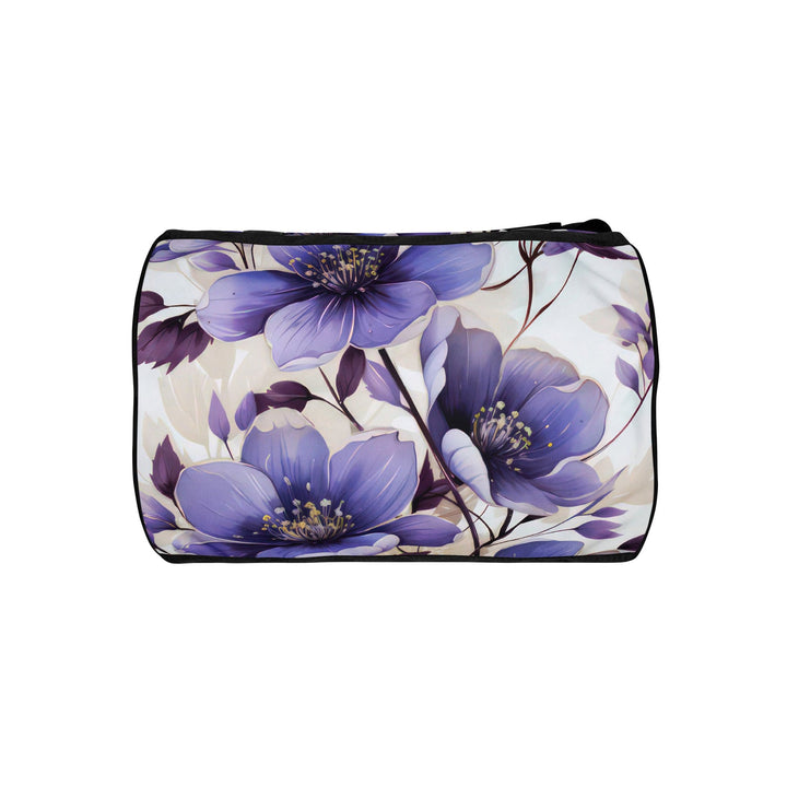 Crossbody Water-resistant Travel Bag Purple Botanical Blooms 4 - Bags | Travel