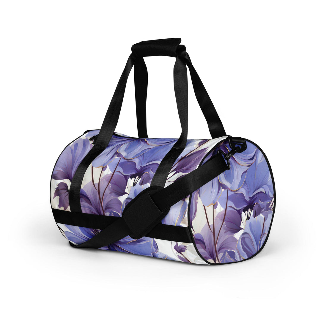 Crossbody Water-resistant Travel Bag Purple Botanical Blooms - Bags | Travel