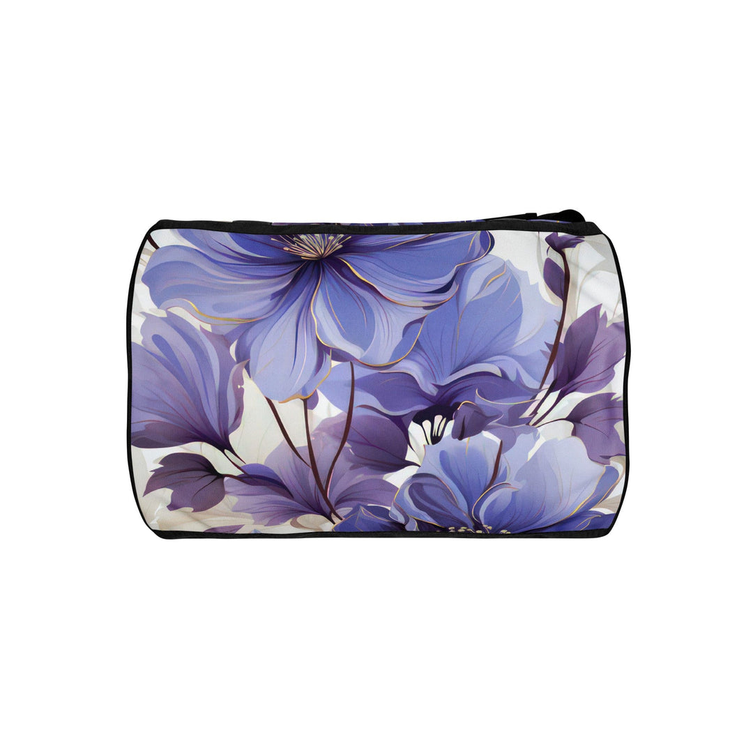 Crossbody Water-resistant Travel Bag Purple Botanical Blooms - Bags | Travel