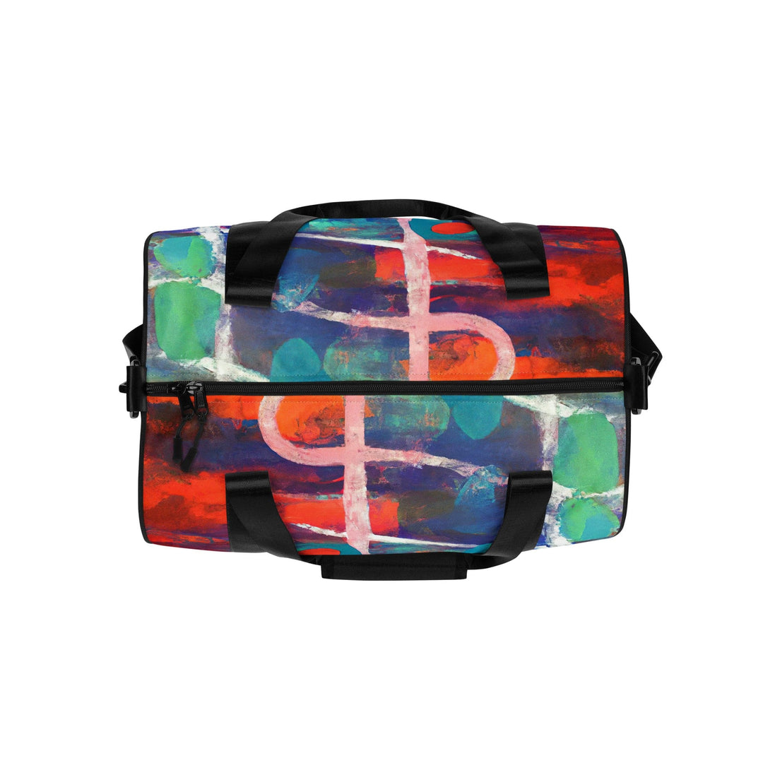 Crossbody Water-resistant Travel Bag Red Blue Abstract Pattern - Bags | Travel