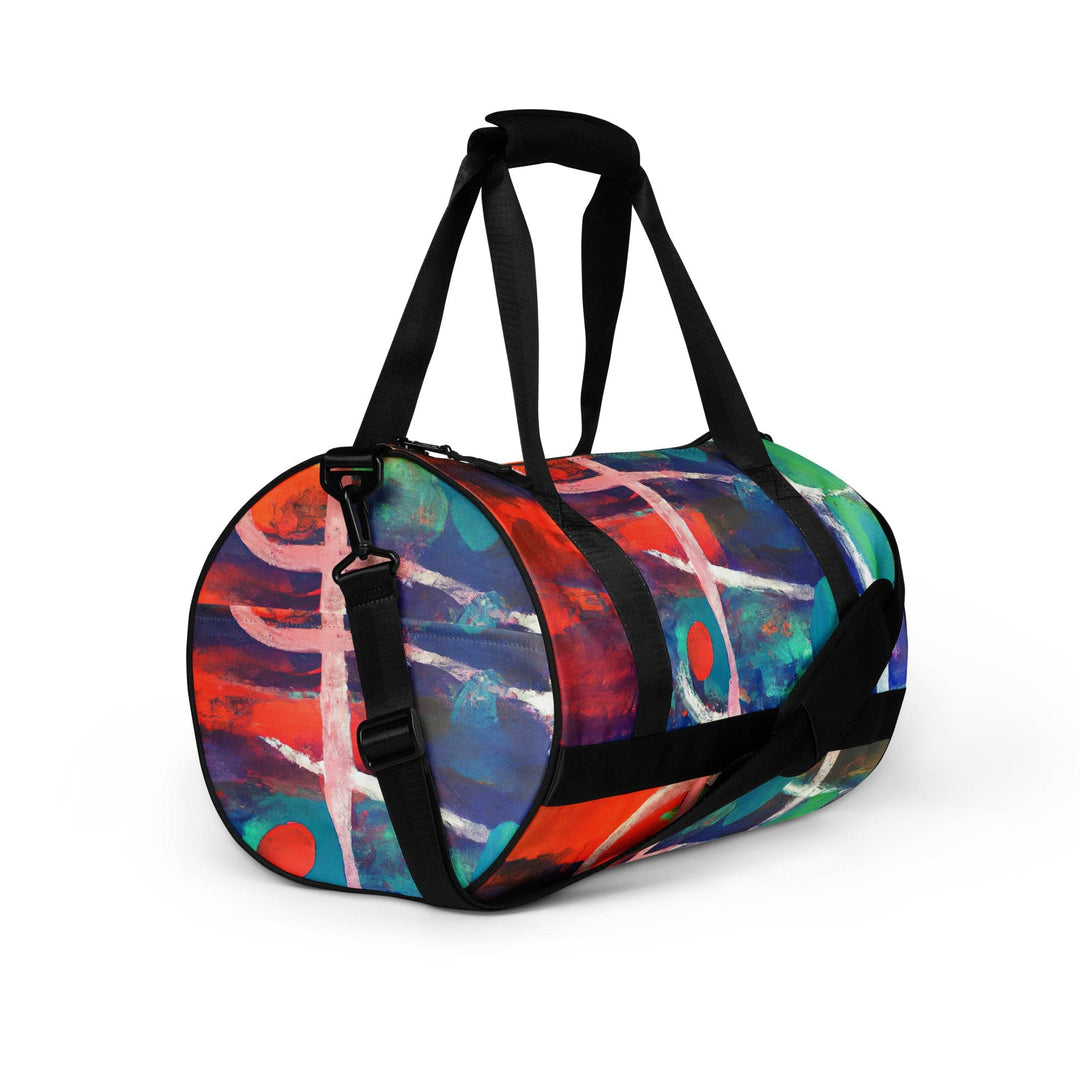 Crossbody Water-resistant Travel Bag Red Blue Abstract Pattern - Bags | Travel