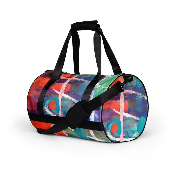 Crossbody Water-resistant Travel Bag Red Blue Abstract Pattern - Bags | Travel