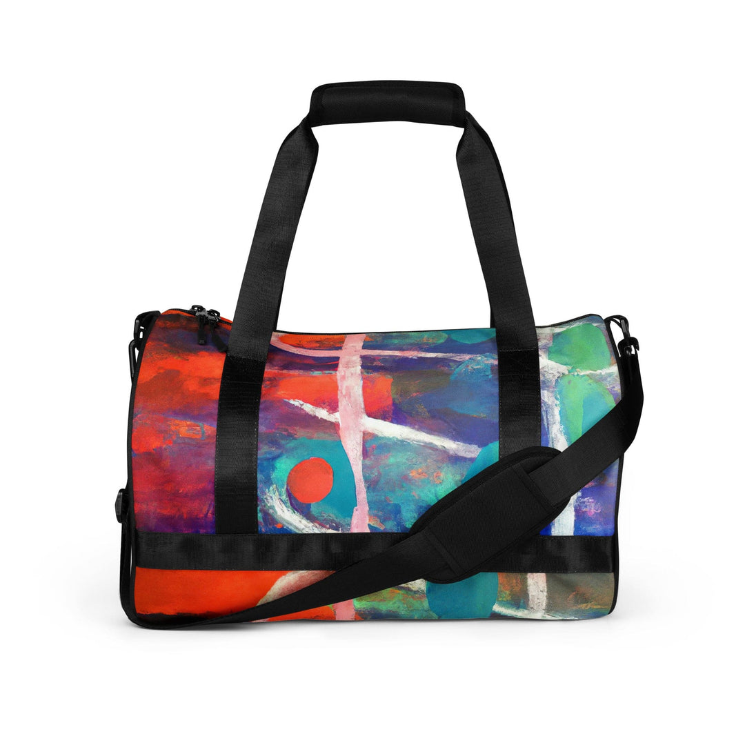 Crossbody Water-resistant Travel Bag Red Blue Abstract Pattern - Bags | Travel