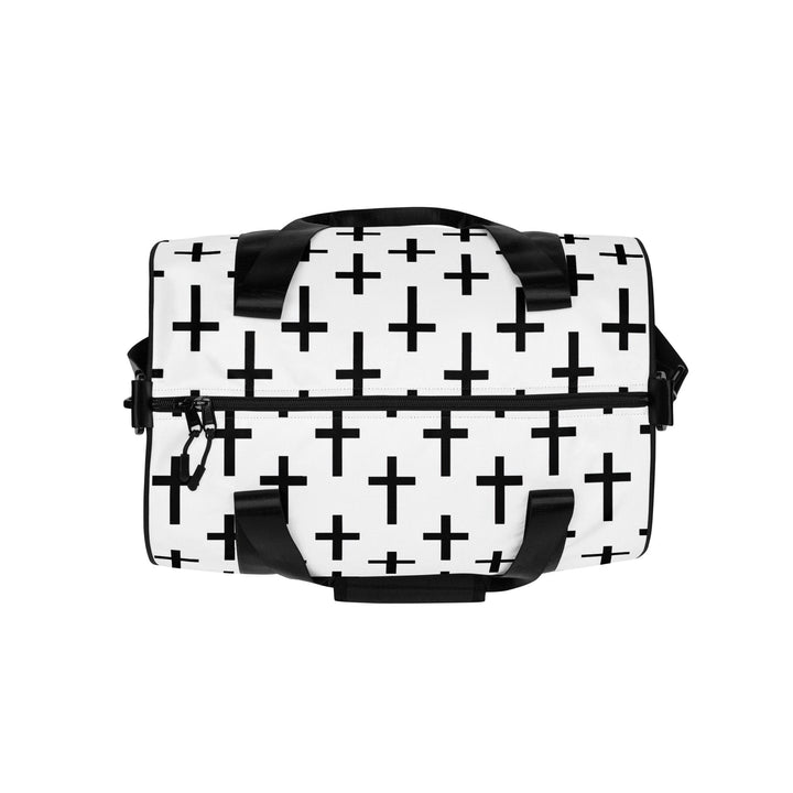 Crossbody Water-resistant Travel Bag - Seamless Cross Pattern - Bags/Travel