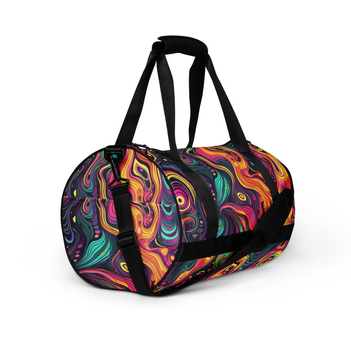 Crossbody Water-resistant Travel Bag Vibrant Psychedelic Rave 3 - Bags | Travel