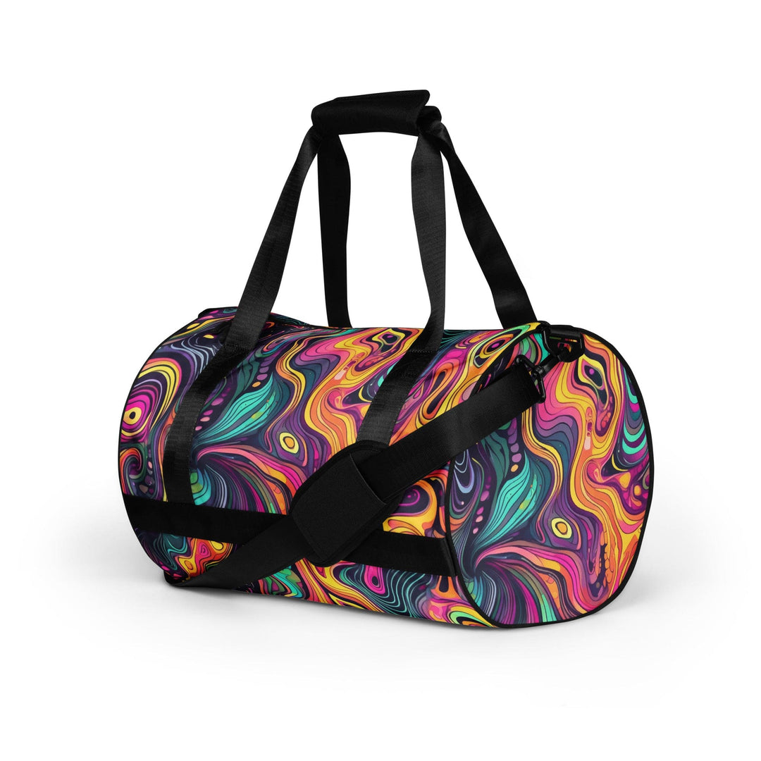 Crossbody Water-resistant Travel Bag Vibrant Psychedelic Rave 3 - Bags | Travel