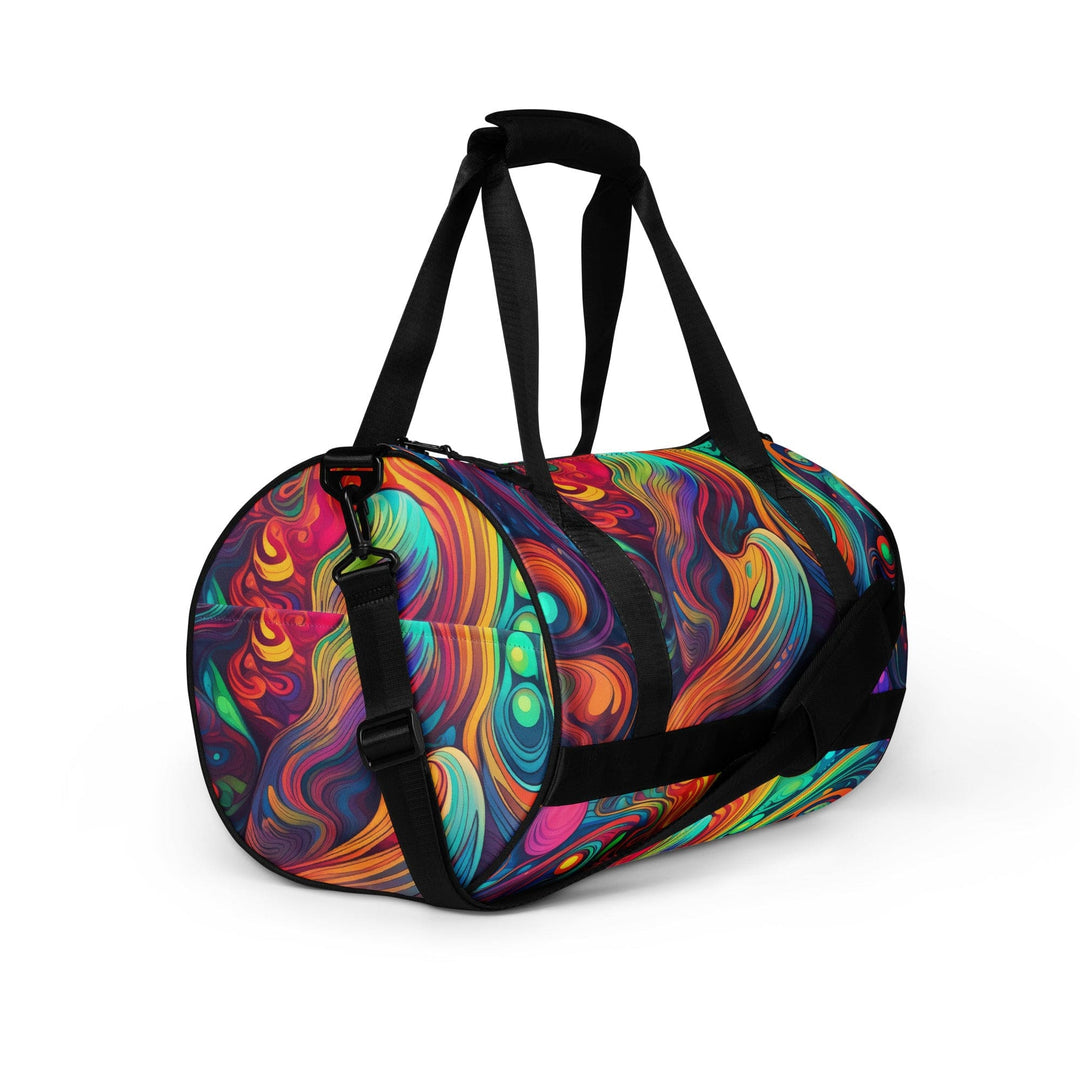 Crossbody Water-resistant Travel Bag Vibrant Psychedelic Rave - Bags | Travel