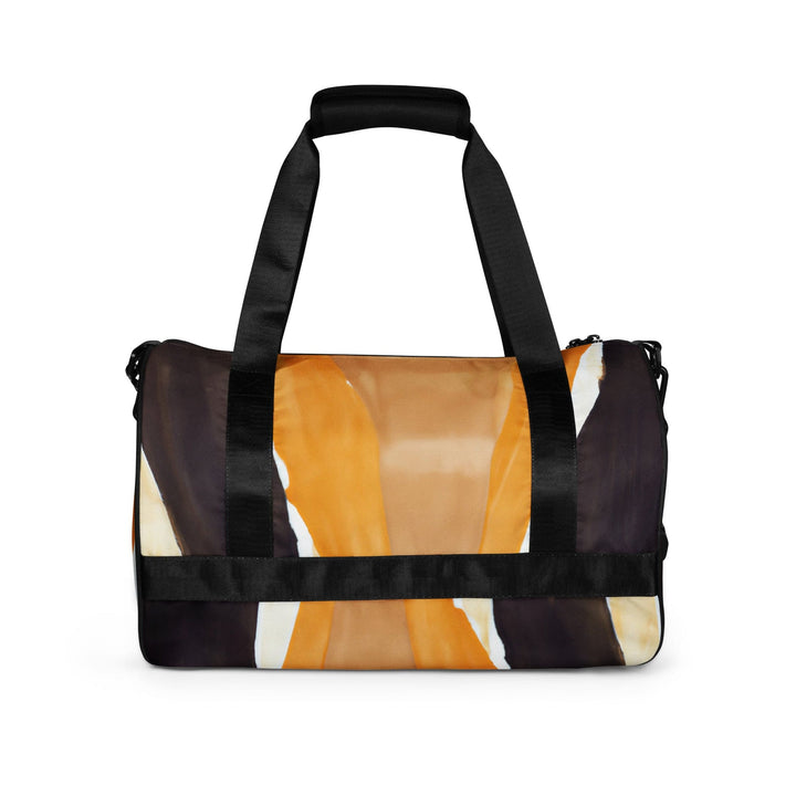 Crossbody Water-resistant Travel Bag Yellow Brown Abstract Pattern - Bags