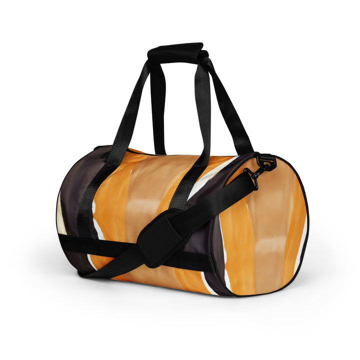 Crossbody Water-resistant Travel Bag Yellow Brown Abstract Pattern - Bags