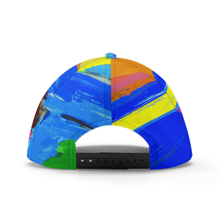 Snapback Baseball Cap - Cross with Multicolor Abstract Illustration - Snapback