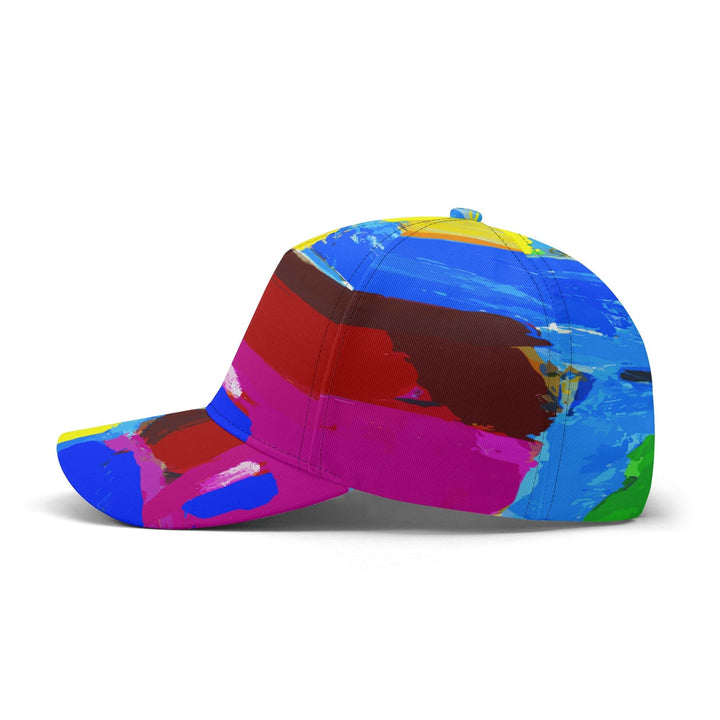 Snapback Baseball Cap - Cross with Multicolor Abstract Illustration - Snapback