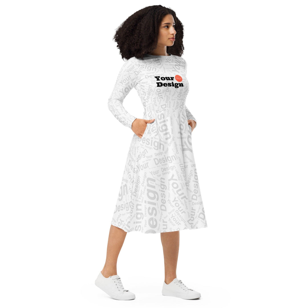 Custom Long Sleeve Midi Dress - Custom | Apparel | Skirts and Dresses