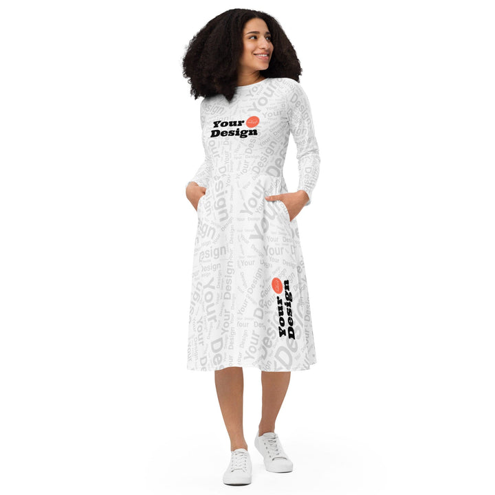 Custom Long Sleeve Midi Dress - Custom | Apparel | Skirts and Dresses