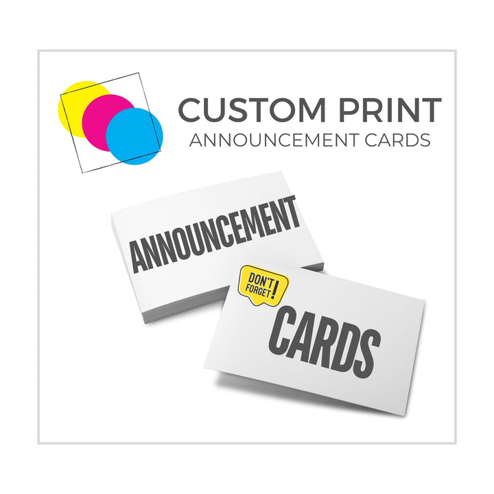 Custom Print Announcement Cards - Custom | Print | Announcement Cards