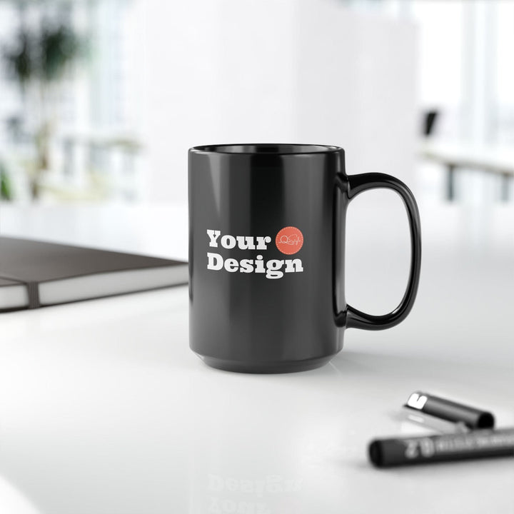 Custom Print Black Ceramic Mug 15 Oz - Custom | Drinkware