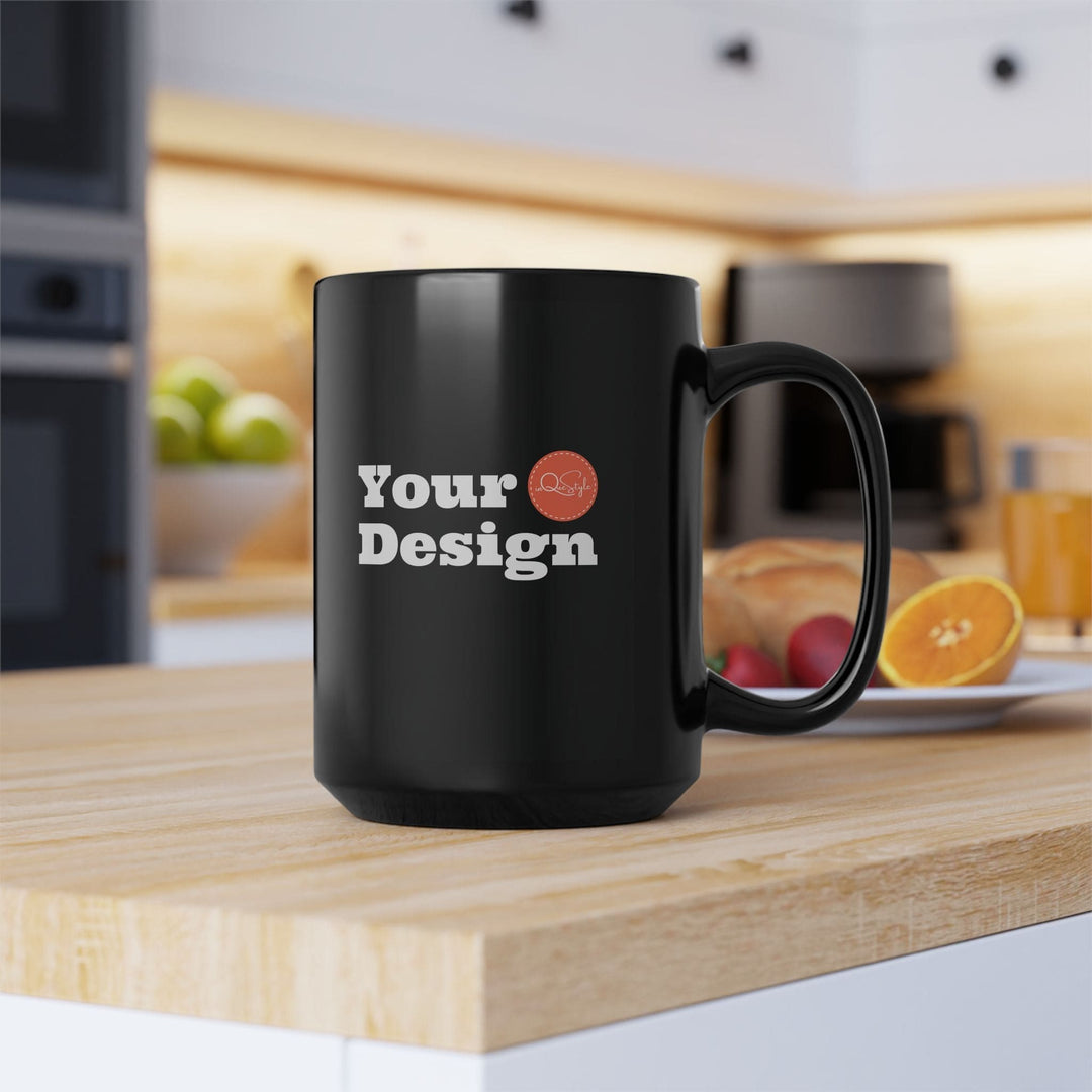 Custom Print Black Ceramic Mug 15 Oz - Custom | Drinkware