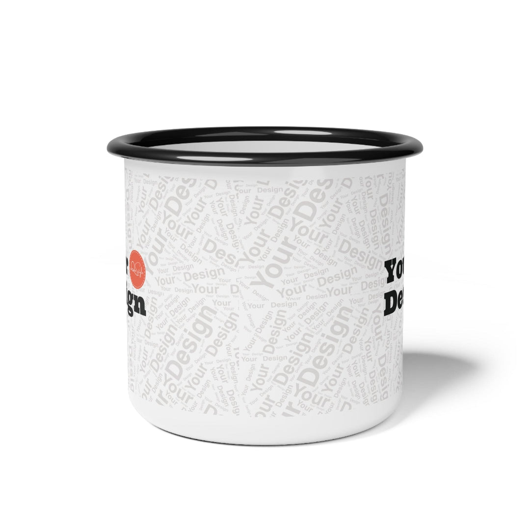 Custom Print Enamel Camp Mug 17oz Black Rim - Custom | Drinkware